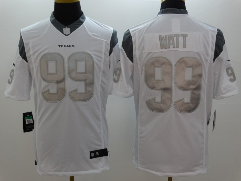 Men's Houston Texans J.J. Watt #99 White Alternate Jersey